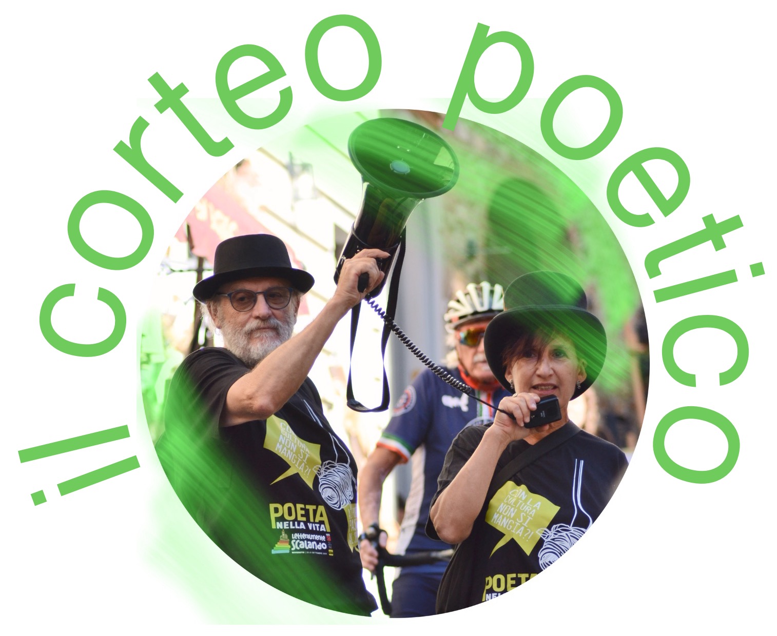 corteo scritta tondo